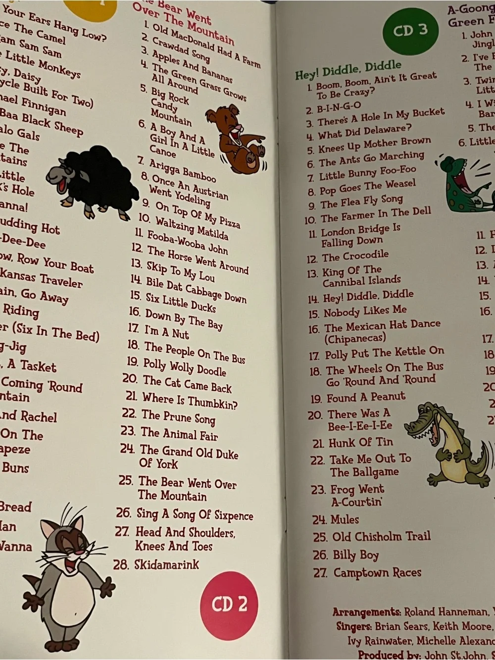 Vintage 2003 110 Silly Songs Kids CD Set Lyric Booklet
